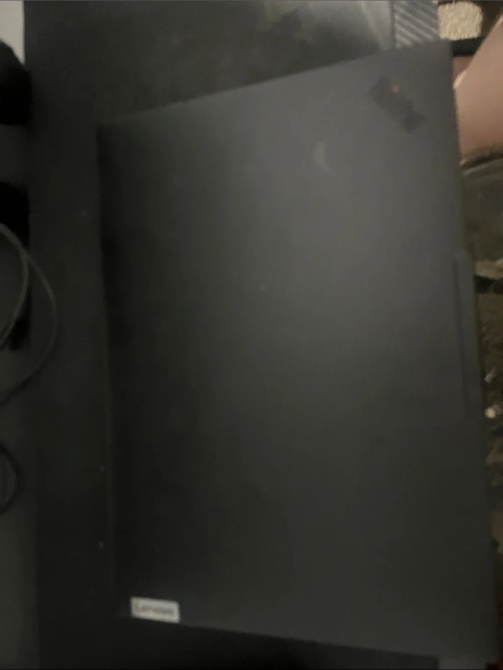 Lenovo Black Laptop with White Backlit Keyboard